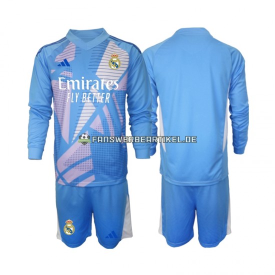 Torwart Trikot Real Madrid Kinder Heimausrüstung 2024-2025 Langarm