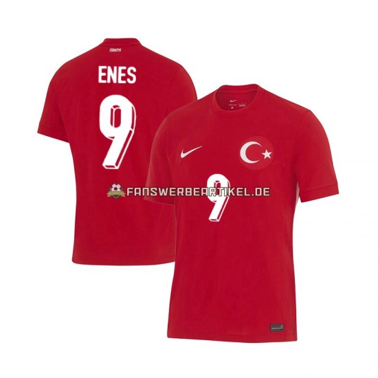 Enes Unal 9 Trikot Türkei Herren Auswärtsausrüstung Euro 2024 Kurzarm