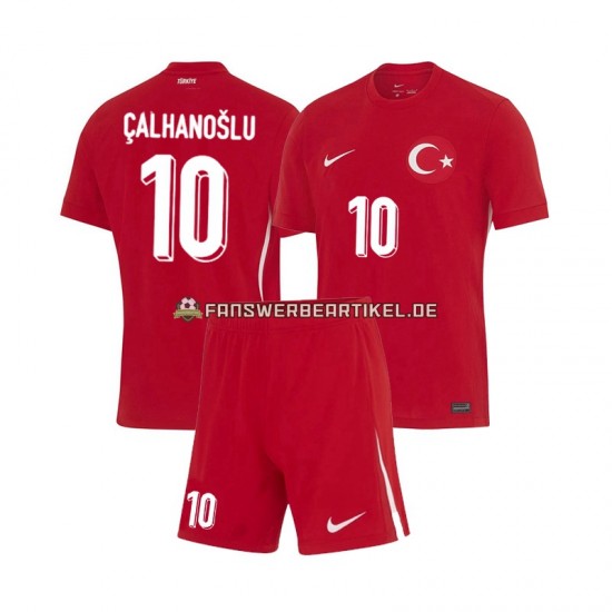 Hakan Calhanoglu 10 Trikot Türkei Kinder Auswärtsausrüstung Euro 2024 Kurzarm