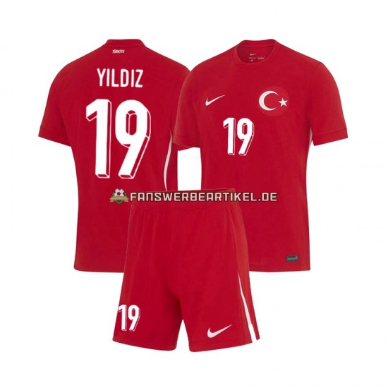 Kenan Yıldız 19 Trikot Türkei Kinder Auswärtsausrüstung Euro 2024 Kurzarm