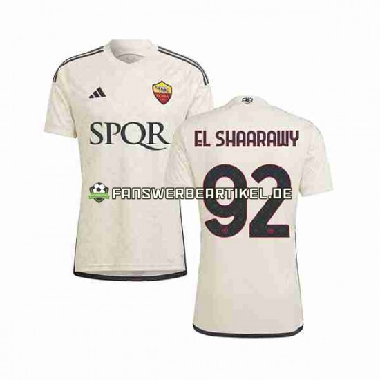 El Shaarawy 92 Trikot AS Rom Herren Auswärtsausrüstung 2023-2024 Kurzarm