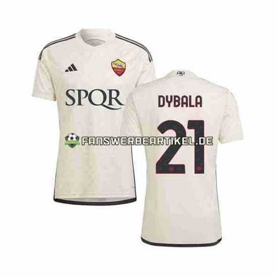 Paulo Dybala 21 Trikot AS Rom Herren Auswärtsausrüstung 2023-2024 Kurzarm