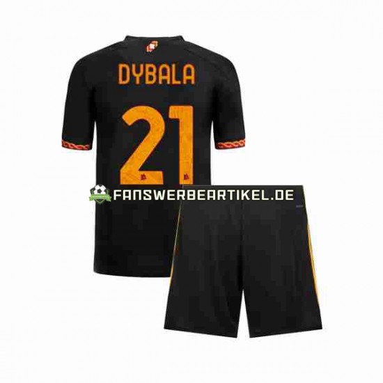 Paulo Dybala 21 Trikot AS Rom Kinder Ausweich ausrüstung 2023-2024 Kurzarm