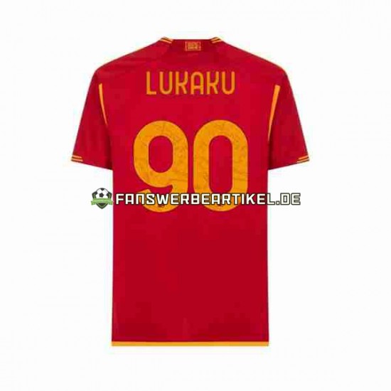 Romelu Lukaku 90 Trikot AS Rom Herren Heimausrüstung 2023-2024 Kurzarm