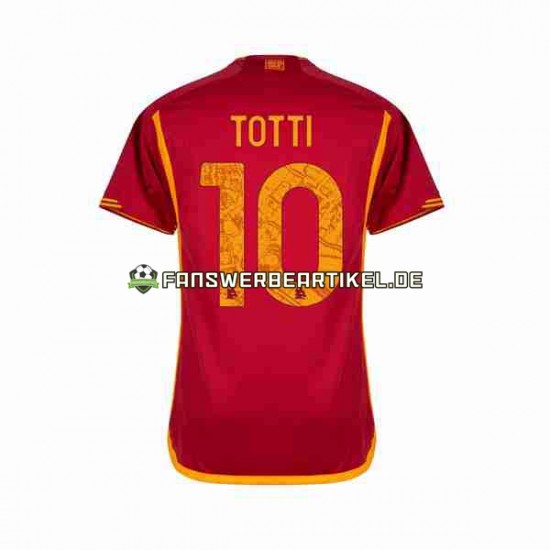 Totti 10 Trikot AS Rom Herren Heimausrüstung 2023-2024 Kurzarm