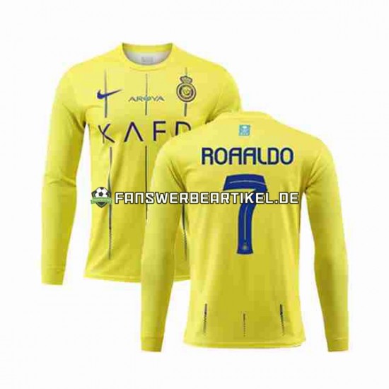 Ronaldo 7 Trikot Al-Nassr Herren Heimausrüstung 2023-2024 Langarm