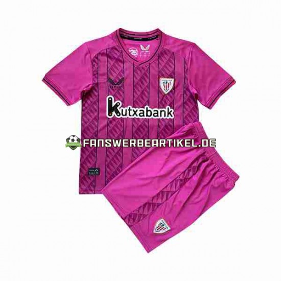 Torwart Trikot Athletic Bilbao Kinder Auswärtsausrüstung 2023-2024 Kurzarm