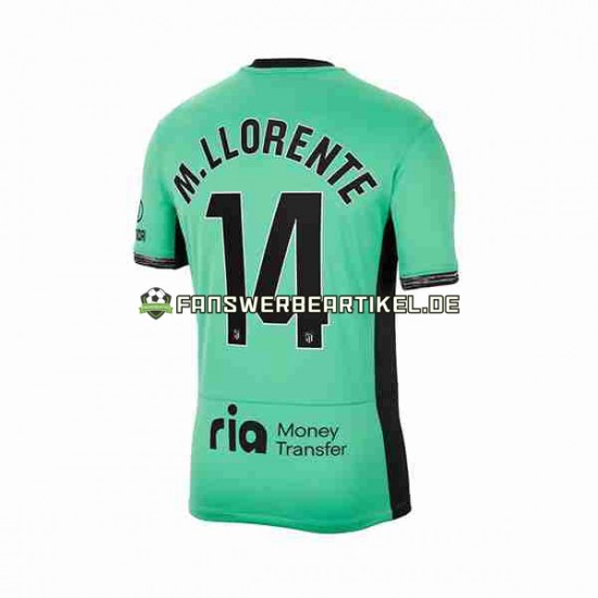 2 Marcos Llorente 14 Trikot Atlético Madrid Herren Ausweich ausrüstung 2023-2024 Kurzarm