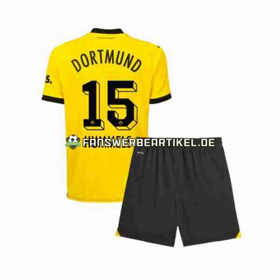 Mats Hummels 15 Trikot Borussia Dortmund Kinder Heimausrüstung 2023-2024 Kurzarm