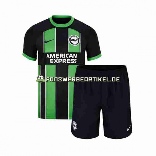 Trikot Brighton Hove Albion Kinder Auswärtsausrüstung 2023-2024 Kurzarm