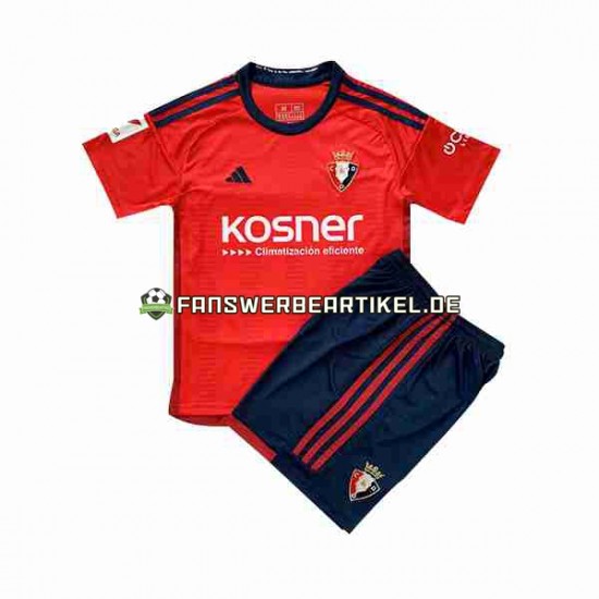 Trikot CA Osasuna Kinder Heimausrüstung 2023-2024 Kurzarm