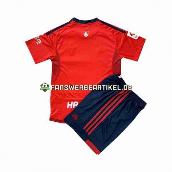 Trikot CA Osasuna Kinder Heimausrüstung 2023-2024 Kurzarm