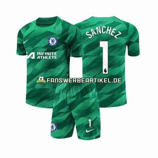 Robert Sanchez 1 Torwart Trikot Chelsea Kinder Ausweich ausrüstung 2023-2024 Kurzarm