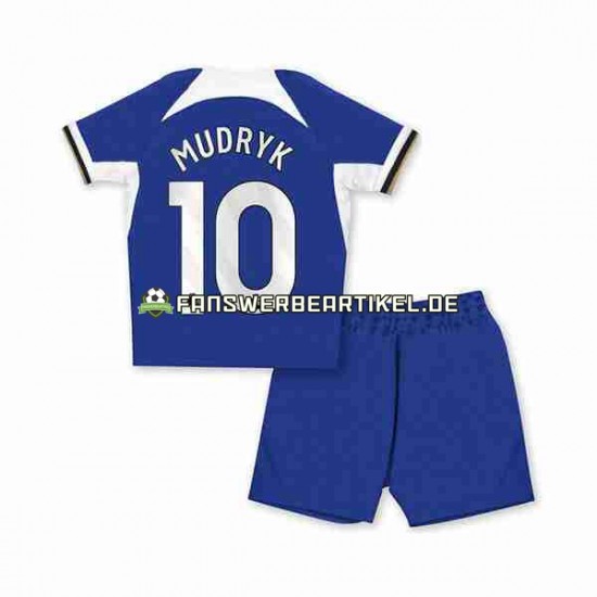 Mykhaylo Mudryk 10 Trikot Chelsea Kinder Heimausrüstung 2023-2024 Kurzarm