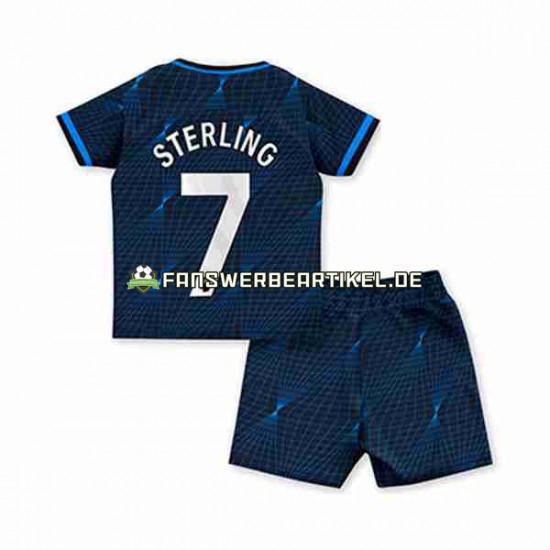 Raheem Sterling 7 Trikot Chelsea Kinder Auswärtsausrüstung 2023-2024 Kurzarm