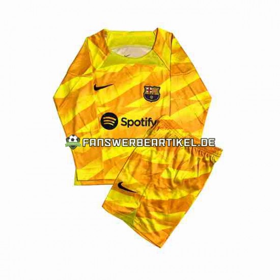 Torwart Trikot FC Barcelona Kinder Viertes ausrüstung 2023-2024 Langarm