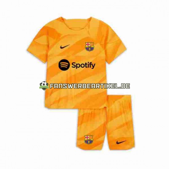 Torwart Trikot FC Barcelona Kinder Viertes ausrüstung 2023-2024 Kurzarm