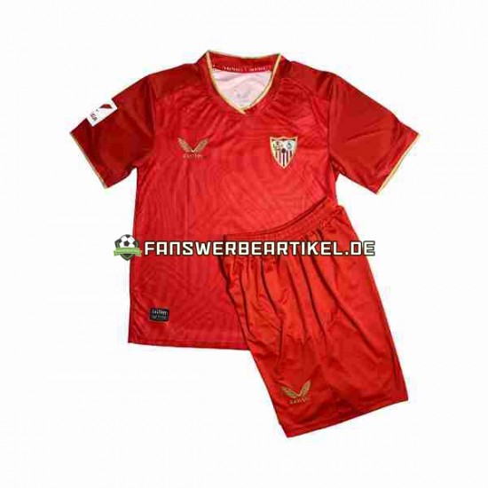 Sergio Ramos 4 Trikot FC Sevilla Kinder Auswärtsausrüstung 2023-2024 Kurzarm