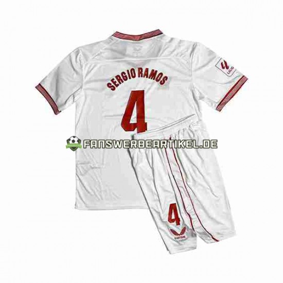 Sergio Ramos 4 Trikot FC Sevilla Kinder Heimausrüstung 2023-2024 Kurzarm