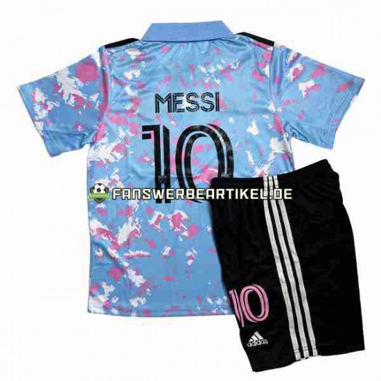 Inte Miami Lionel Messi 10 Trikot Kinder Ausweich ausrüstung 2023-2024 Kurzarm