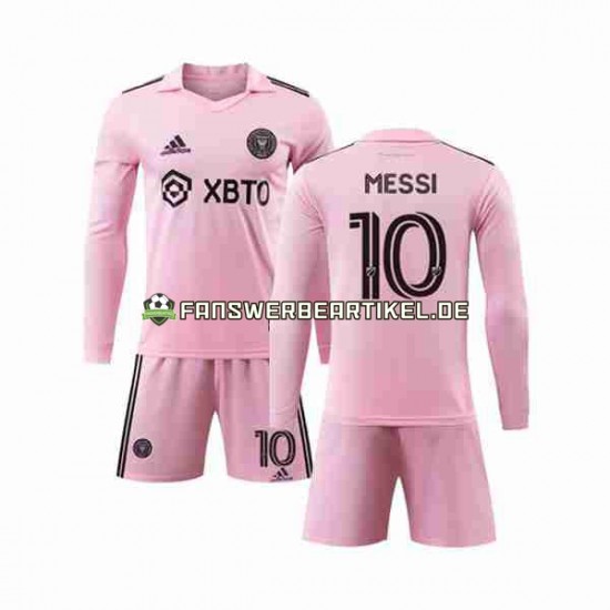 Lionel Messi 10 Trikot Inter Miami Kinder Heimausrüstung 2023-2024 Langarm