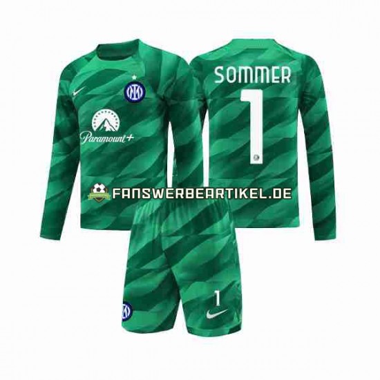 Sommer 1 Torwart Trikot Inter Mailand Kinder Auswärtsausrüstung 2023-2024 Langarm