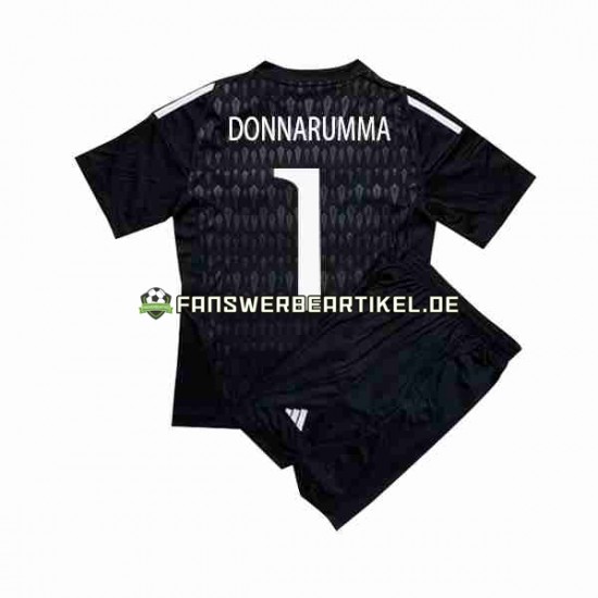 Donnarumma 1 Torwart Trikot Italien Kinder Auswärtsausrüstung 2023 Kurzarm