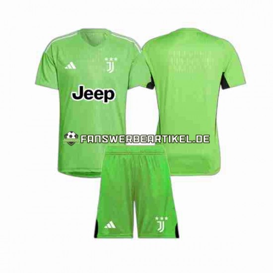 Torwart Trikot Juventus Turin Kinder Ausweich ausrüstung 2023-2024 Kurzarm