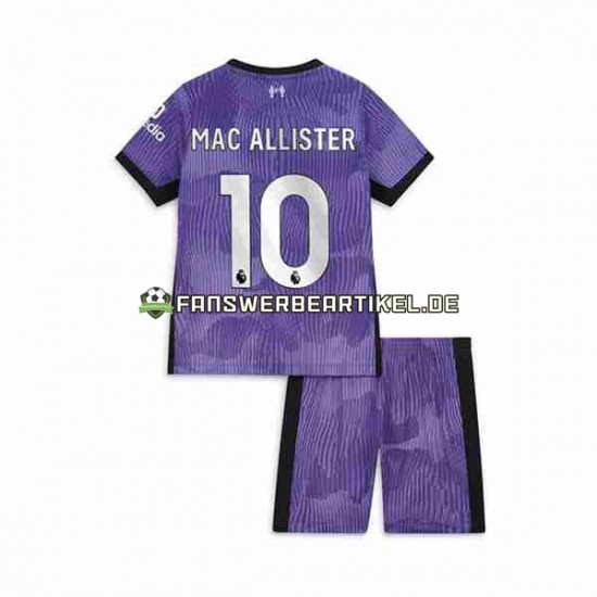 Alexis Mac Allister 10 Trikot Liverpool Kinder Ausweich ausrüstung 2023-2024 Kurzarm