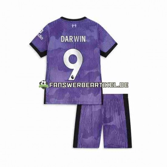 Darwin Nunez 9 Trikot Liverpool Kinder Ausweich ausrüstung 2023-2024 Kurzarm