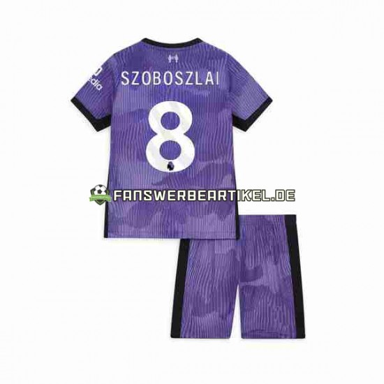 Dominik Szoboszlai 8 Trikot Liverpool Kinder Ausweich ausrüstung 2023 Kurzarm