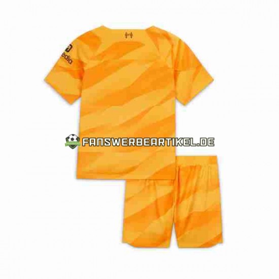 Torwart Trikot Liverpool Kinder Ausweich ausrüstung 2023-2024 Kurzarm