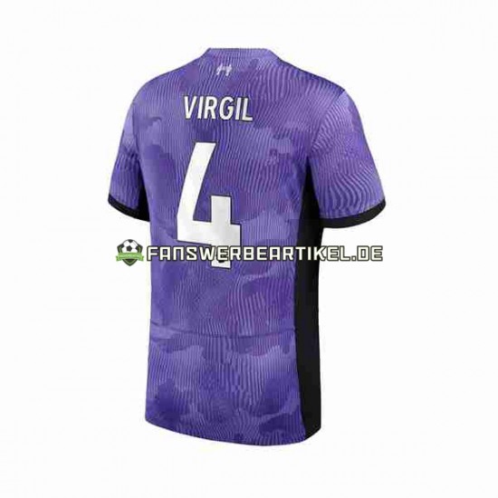 Virgil van Dijk 4 Trikot Liverpool Herren Ausweich ausrüstung 2023-2024 Kurzarm