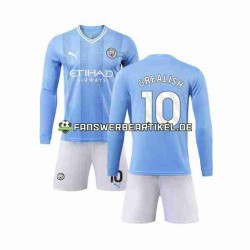 Grealish 10 Trikot Manchester City Kinder Heimausrüstung 2023-2024 Langarm