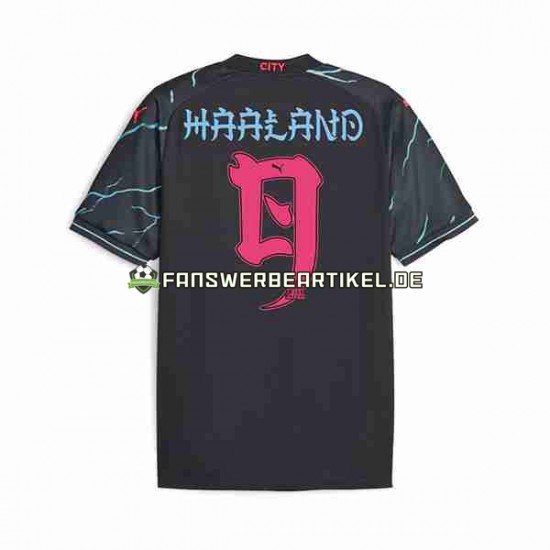 Haaland 9 Japanese Tour Printing Trikot Manchester City Herren Ausweich ausrüstung 2023-2024 Kurzarm