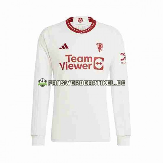 Trikot Manchester United Herren Ausweich ausrüstung 2023-2024 Langarm