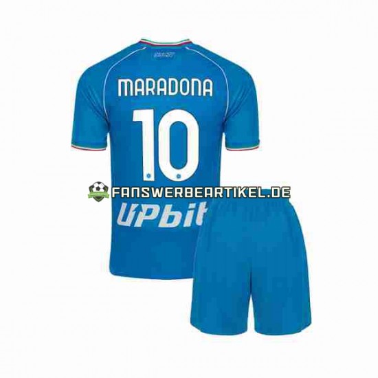 Maradona 10 Trikot SSC Neaples Kinder Heimausrüstung 2023-2024 Kurzarm