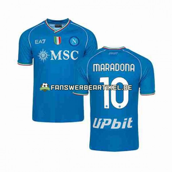 Maradona 10 Trikot SSC Neaples Herren Heimausrüstung 2023-2024 Kurzarm