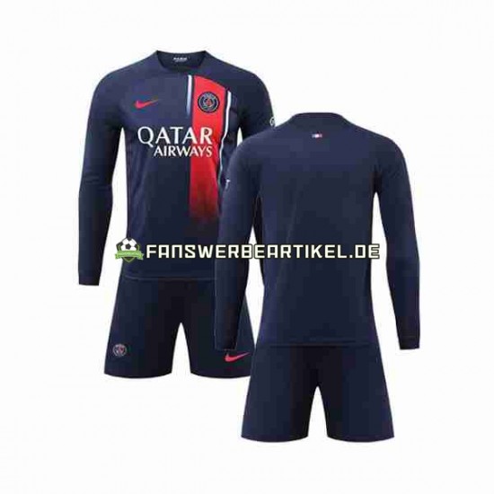 Trikot Paris Saint-Germain Kinder Heimausrüstung 2023-2024 Langarm