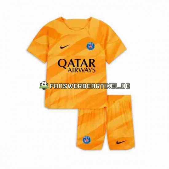 Torwart Trikot Paris Saint-Germain Kinder Auswärtsausrüstung 2023-2024 Kurzarm