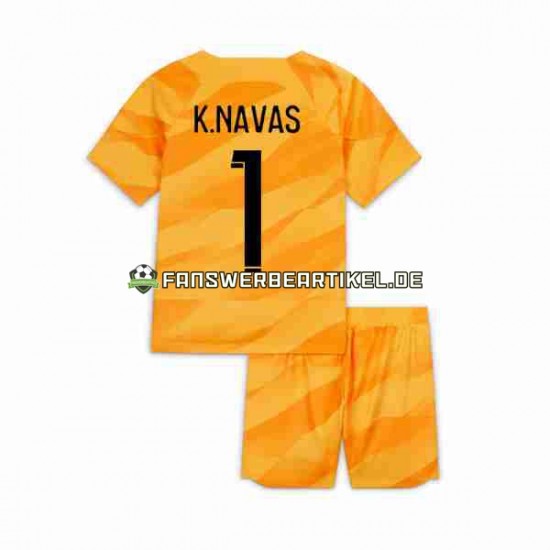 K.NAVAS 1 Torwart Trikot Paris Saint-Germain Kinder Auswärtsausrüstung 2023-2024 Kurzarm