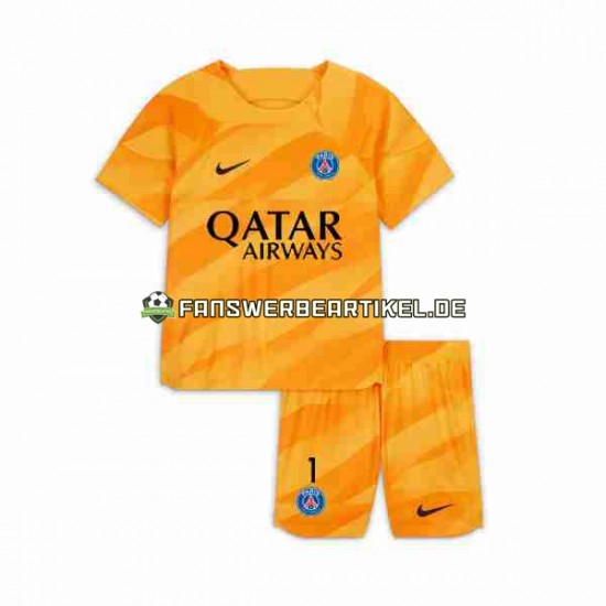 K.NAVAS 1 Torwart Trikot Paris Saint-Germain Kinder Auswärtsausrüstung 2023-2024 Kurzarm