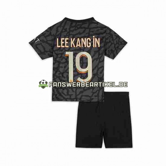 Lee Kang In 19 Trikot Paris Saint-Germain Kinder Ausweich ausrüstung 2023-2024 Kurzarm