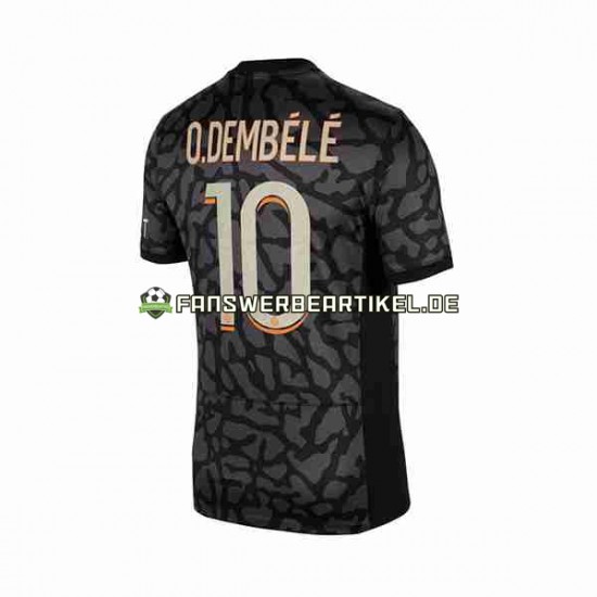 O.Dembele 10 Trikot Paris Saint-Germain Herren Ausweich ausrüstung 2023-2024 Kurzarm