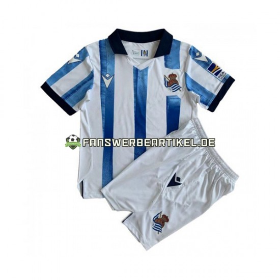 Trikot Real Sociedad Kinder Heimausrüstung 2023-2024 Kurzarm