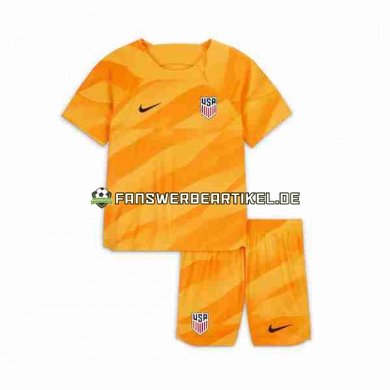 Torwart Trikot USA Kinder Auswärtsausrüstung 2023-2024 Kurzarm