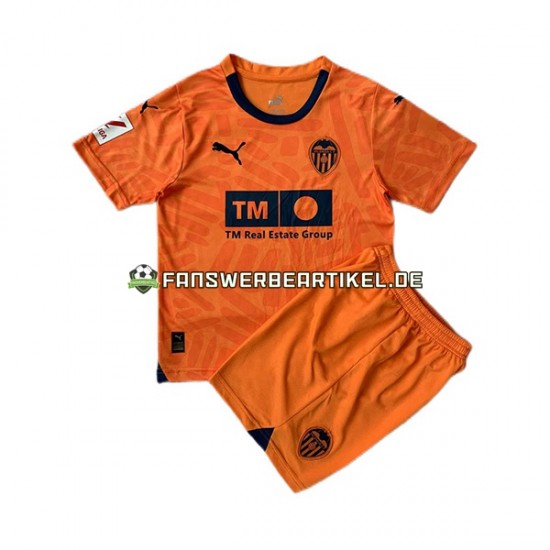 Trikot Valencia CF Kinder Ausweich ausrüstung 2023-2024 Kurzarm