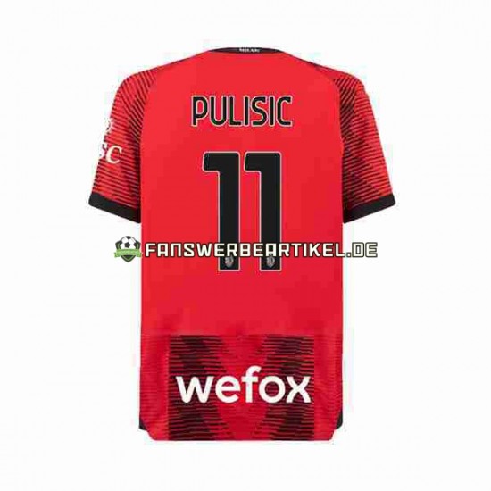 Christian Pulisic 11 Trikot AC Mailand Herren Heimausrüstung 2023-2024 Kurzarm