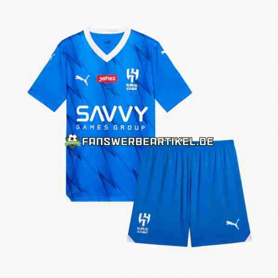 Trikot Al-Hilal Kinder Heimausrüstung 2023-2024 Kurzarm