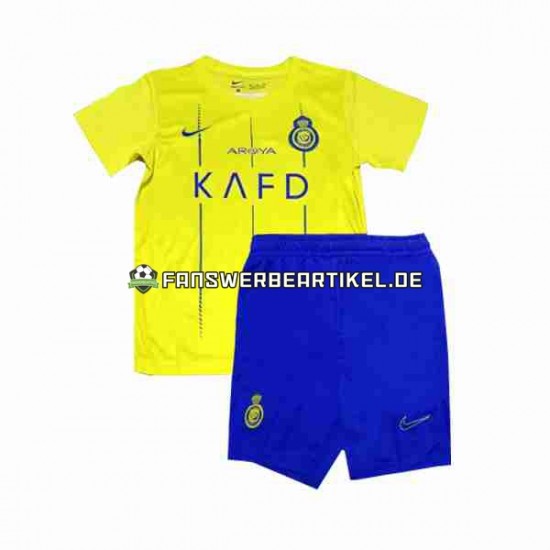 Trikot Al-Nassr Kinder Heimausrüstung 2023-2024 Kurzarm